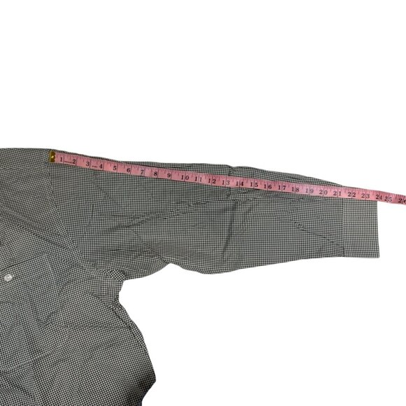 Orvis Mens XL Black and White Gingham Button Down Shirt 100% Cotton - Picture 11 of 15